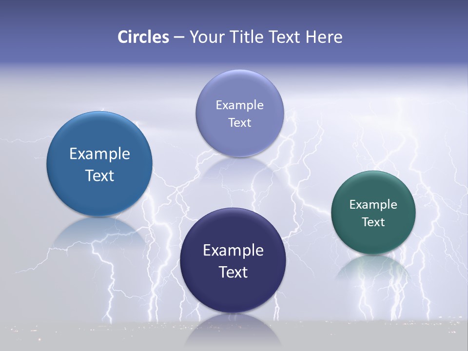 Lightning Strike Clouds Striking Images PowerPoint Template