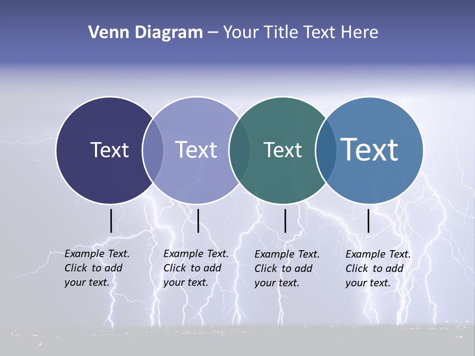 Lightning Strike Clouds Striking Images PowerPoint Template