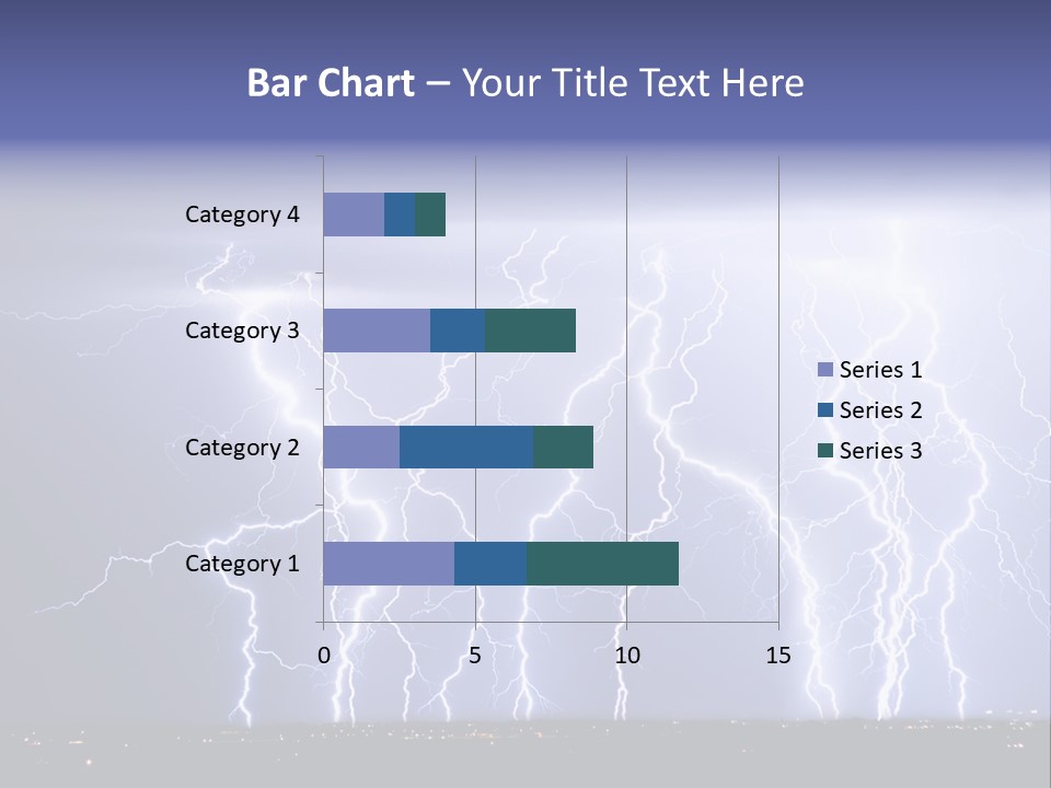 Lightning Strike Clouds Striking Images PowerPoint Template