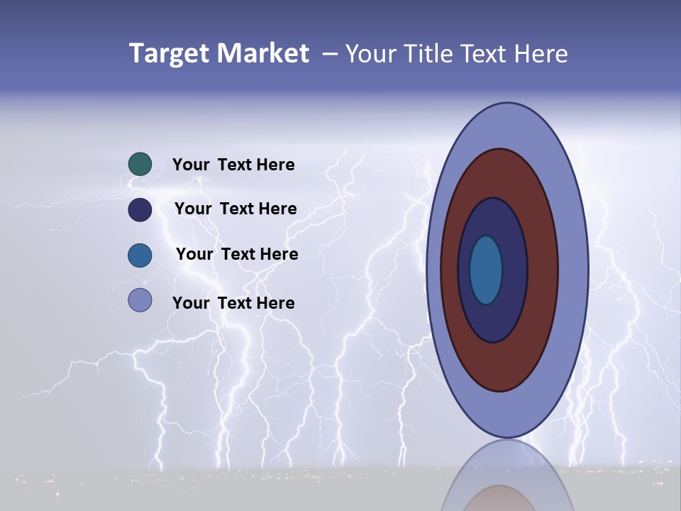 Lightning Strike Clouds Striking Images PowerPoint Template