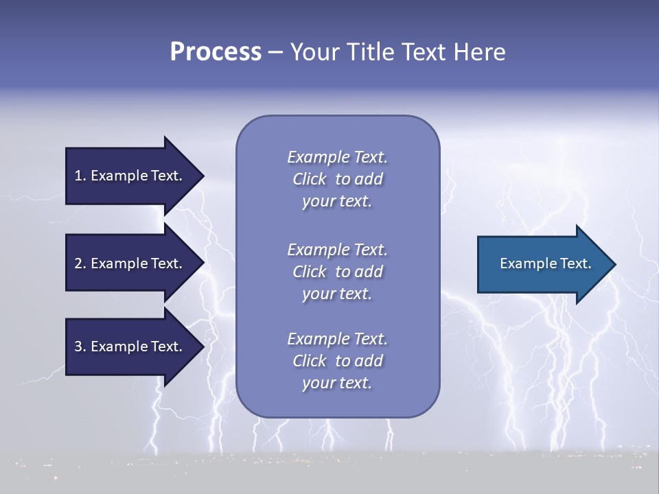 Lightning Strike Clouds Striking Images PowerPoint Template