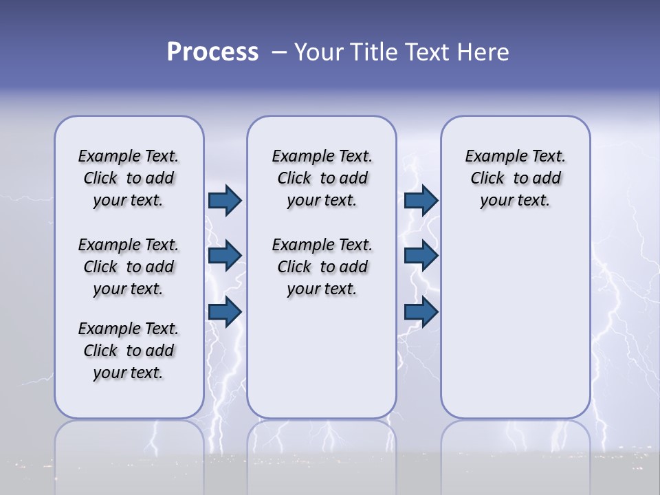 Lightning Strike Clouds Striking Images PowerPoint Template