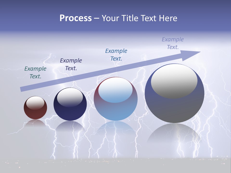 Lightning Strike Clouds Striking Images PowerPoint Template