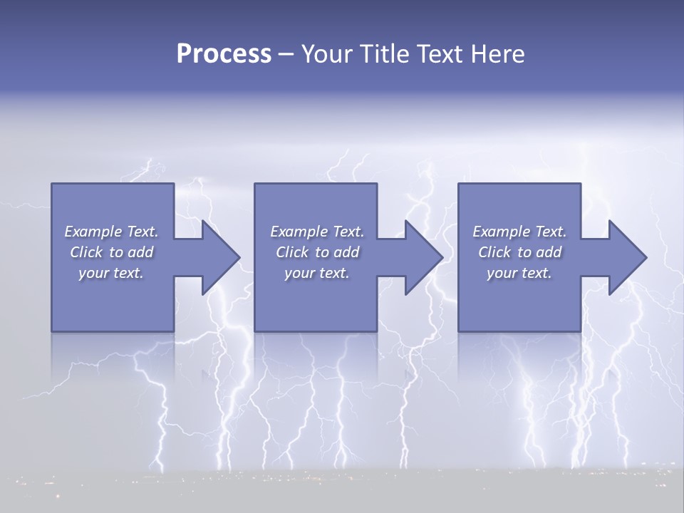 Lightning Strike Clouds Striking Images PowerPoint Template