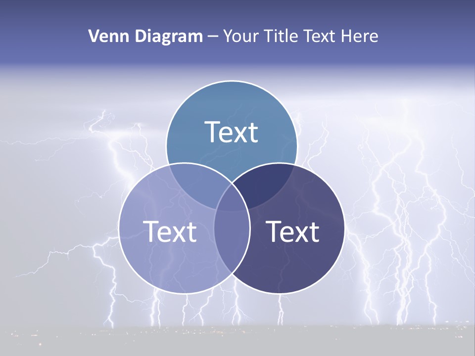 Lightning Strike Clouds Striking Images PowerPoint Template