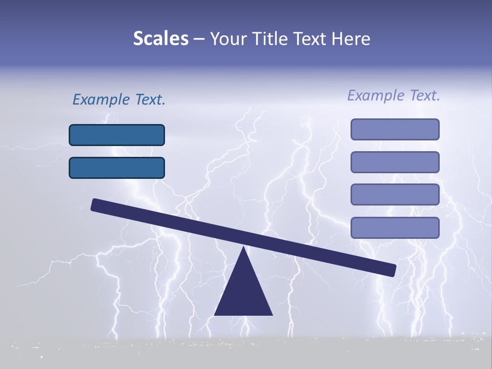 Lightning Strike Clouds Striking Images PowerPoint Template