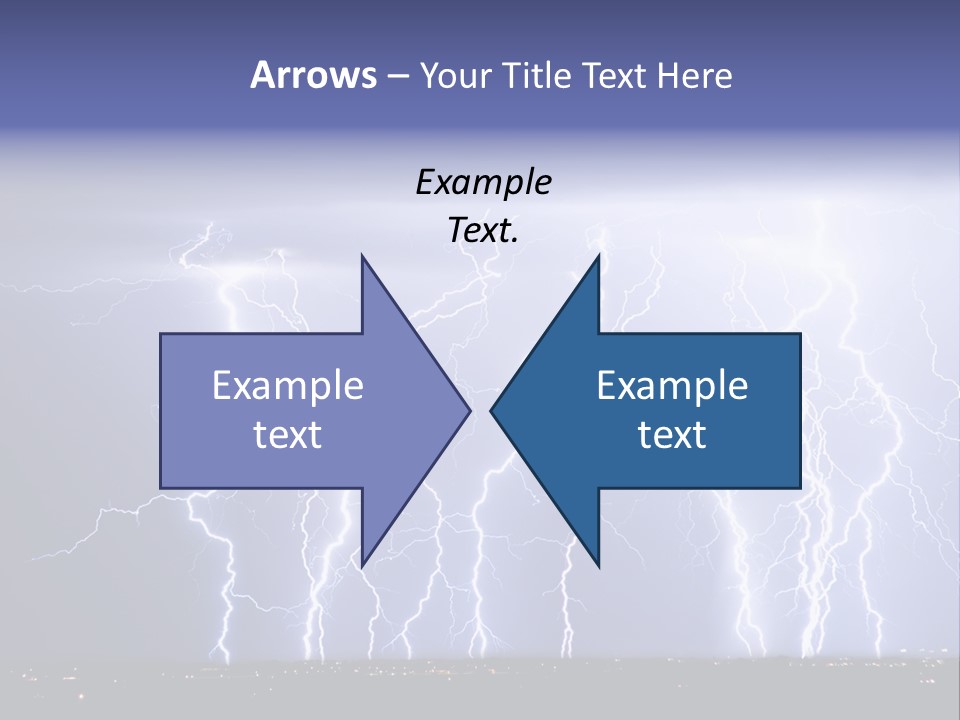 Lightning Strike Clouds Striking Images PowerPoint Template