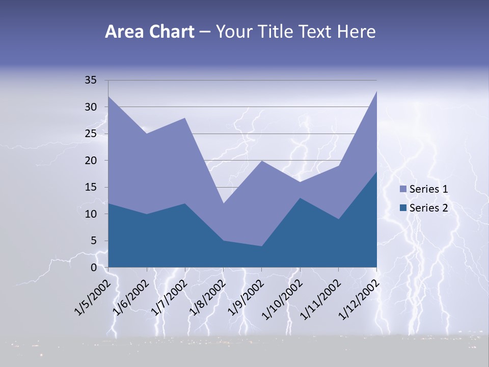 Lightning Strike Clouds Striking Images PowerPoint Template
