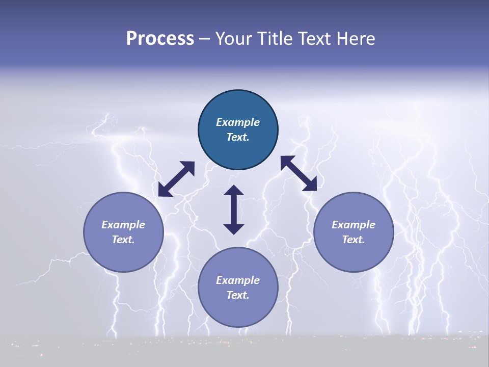 Lightning Strike Clouds Striking Images PowerPoint Template