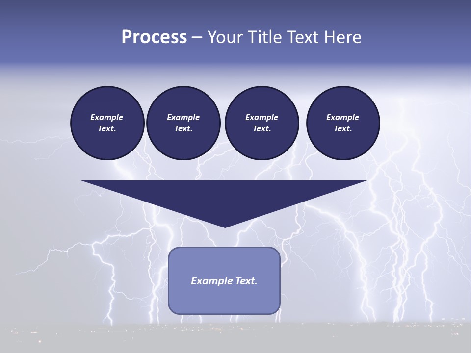 Lightning Strike Clouds Striking Images PowerPoint Template