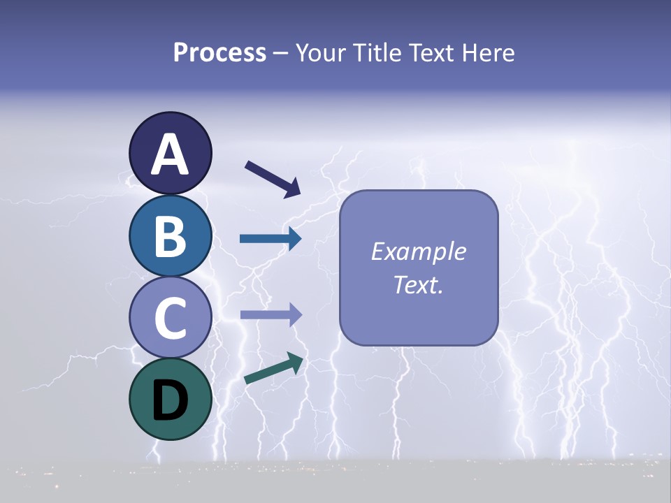 Lightning Strike Clouds Striking Images PowerPoint Template