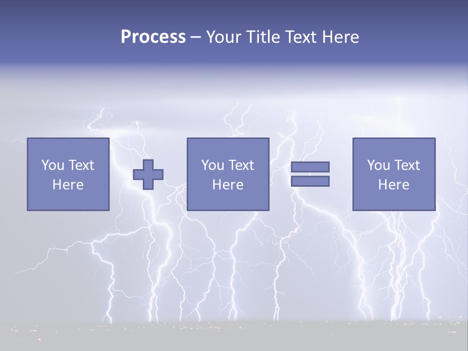 Lightning Strike Clouds Striking Images PowerPoint Template