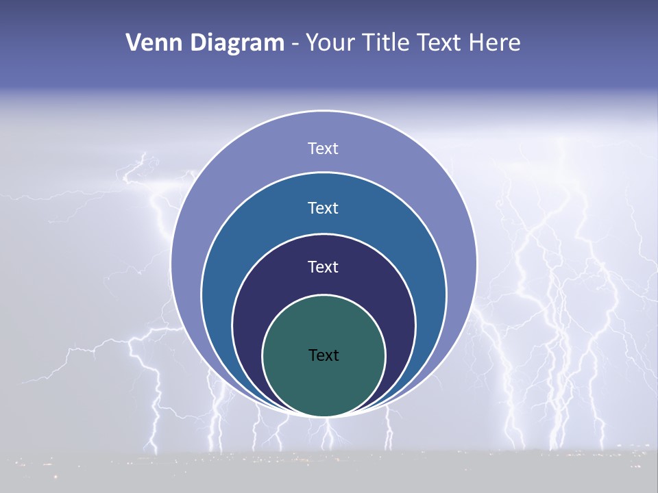 Lightning Strike Clouds Striking Images PowerPoint Template