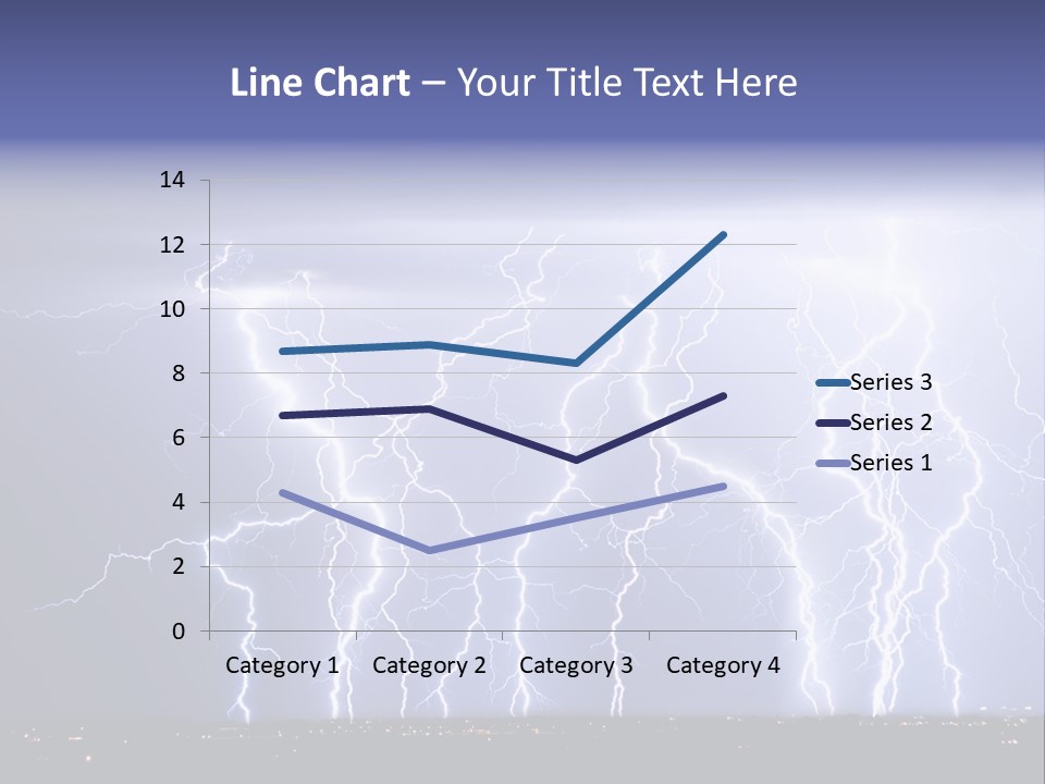 Lightning Strike Clouds Striking Images PowerPoint Template