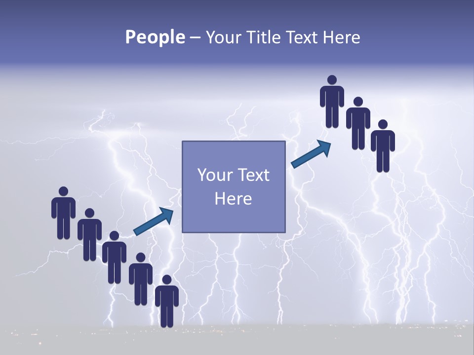 Lightning Strike Clouds Striking Images PowerPoint Template