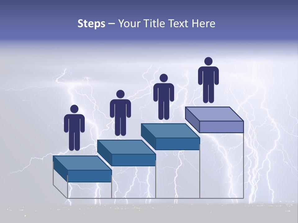Lightning Strike Clouds Striking Images PowerPoint Template
