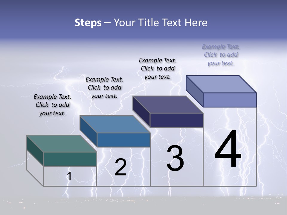 Lightning Strike Clouds Striking Images PowerPoint Template