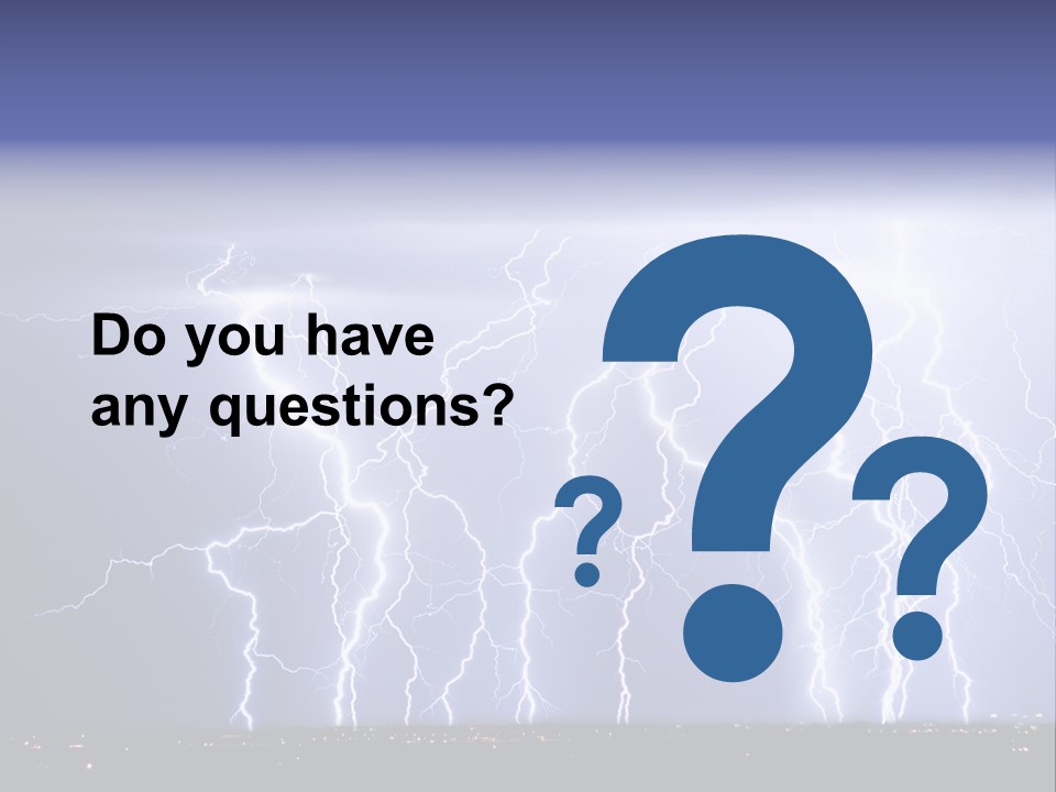 Lightning Strike Clouds Striking Images PowerPoint Template