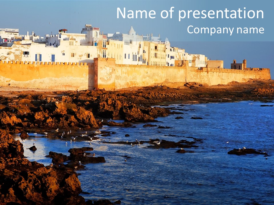 Coastline Travel Shore PowerPoint Template