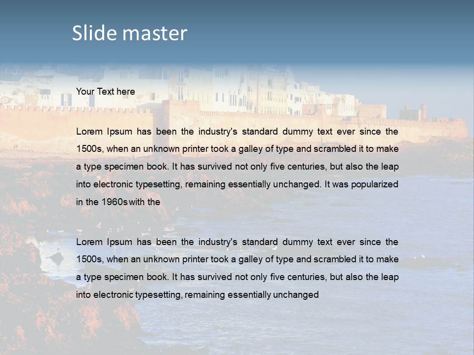 Coastline Travel Shore PowerPoint Template