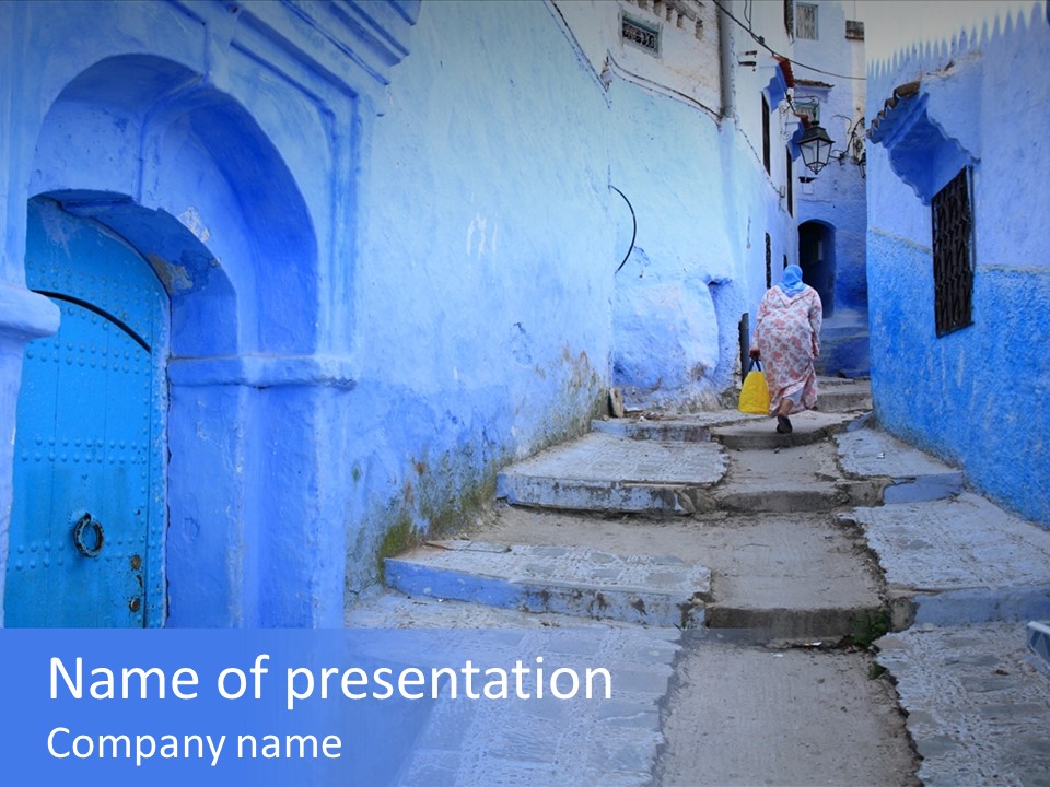 Passage Paint Chefchaouen PowerPoint Template