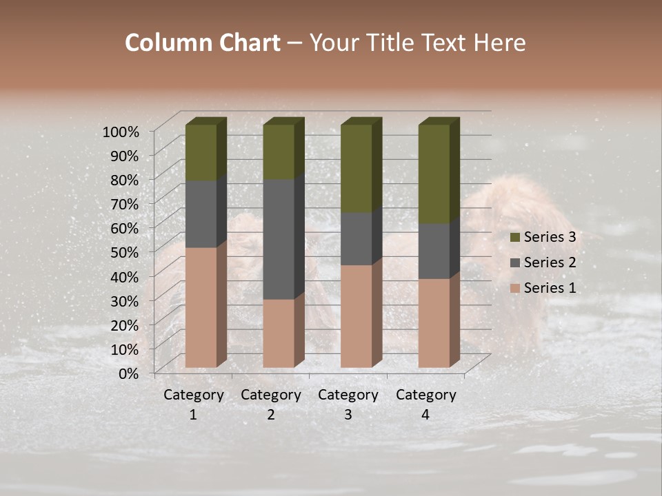 Wet Golden Retriever Pedigree PowerPoint Template