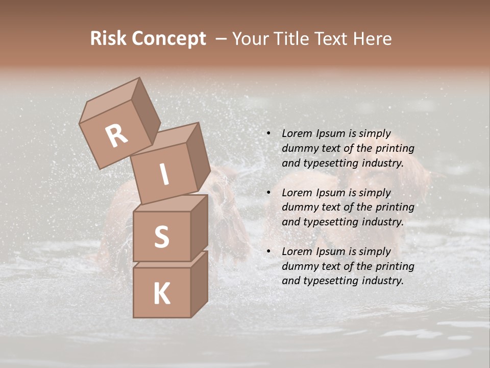 Wet Golden Retriever Pedigree PowerPoint Template