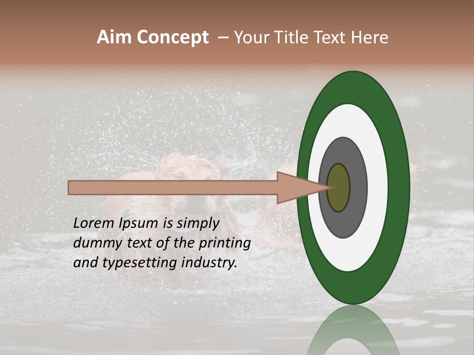 Wet Golden Retriever Pedigree PowerPoint Template