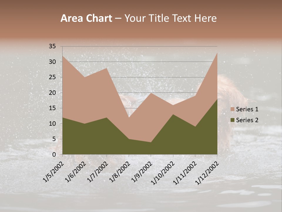 Wet Golden Retriever Pedigree PowerPoint Template