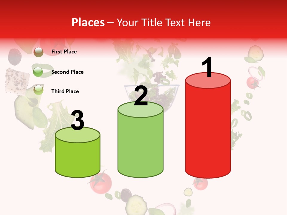 A Picture Of A Salad In A Bowl On A White Background PowerPoint Template