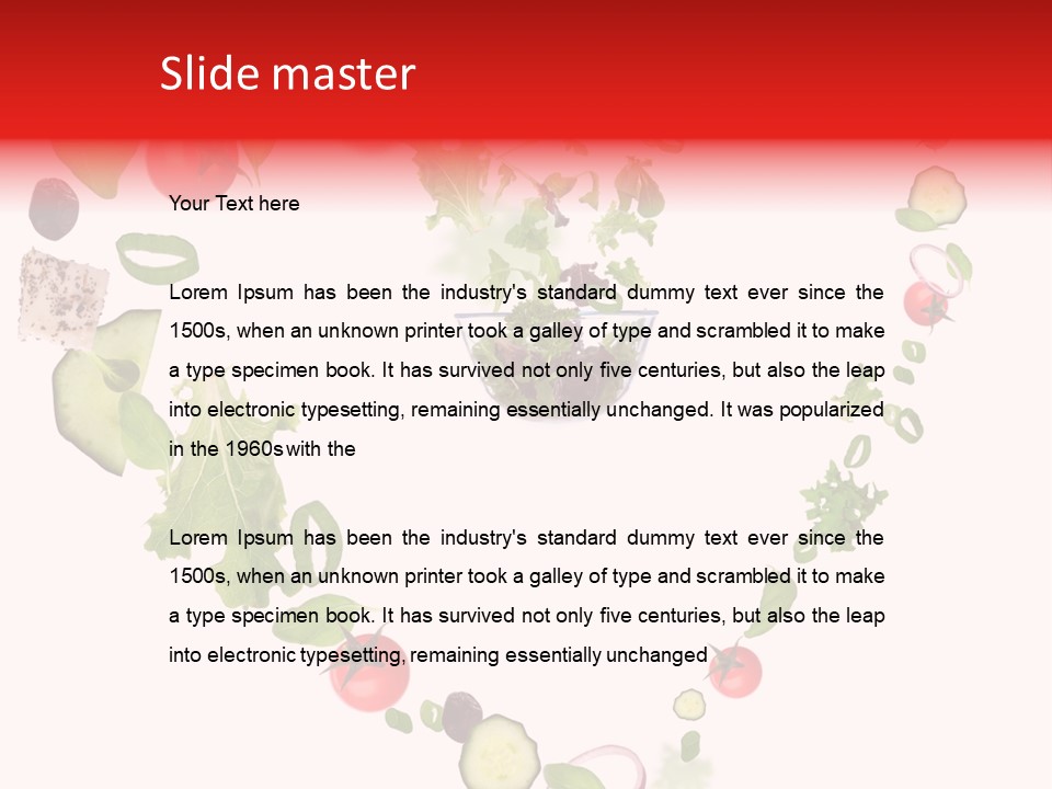 A Picture Of A Salad In A Bowl On A White Background PowerPoint Template