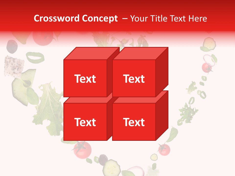 A Picture Of A Salad In A Bowl On A White Background PowerPoint Template