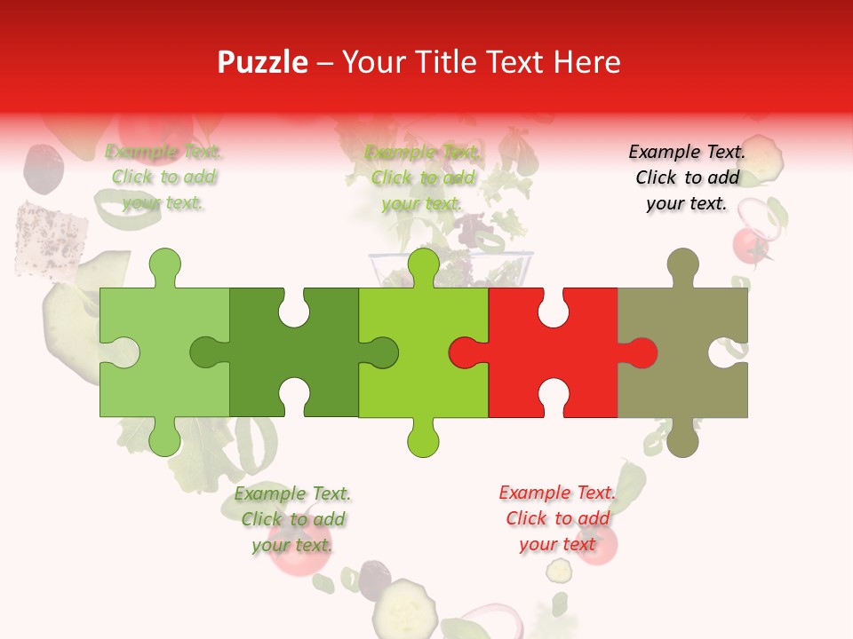 A Picture Of A Salad In A Bowl On A White Background PowerPoint Template