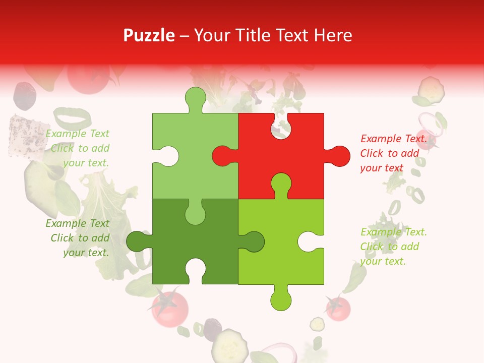 A Picture Of A Salad In A Bowl On A White Background PowerPoint Template