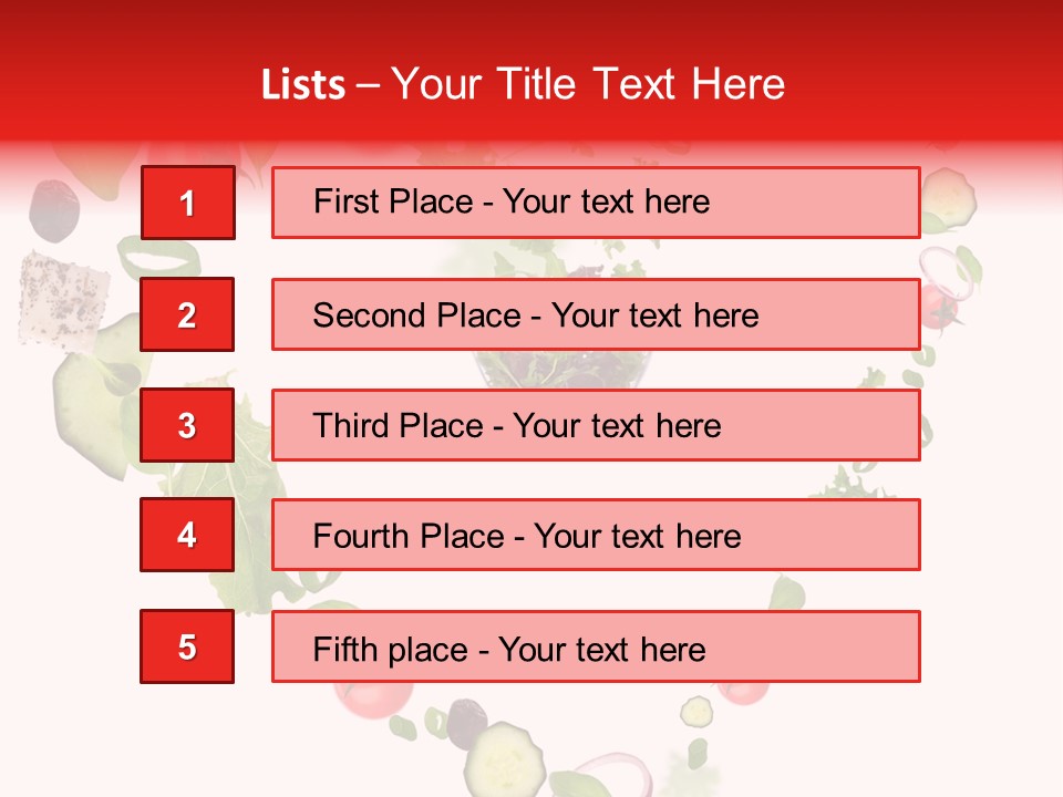 A Picture Of A Salad In A Bowl On A White Background PowerPoint Template