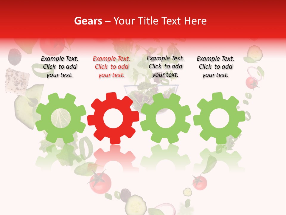 A Picture Of A Salad In A Bowl On A White Background PowerPoint Template