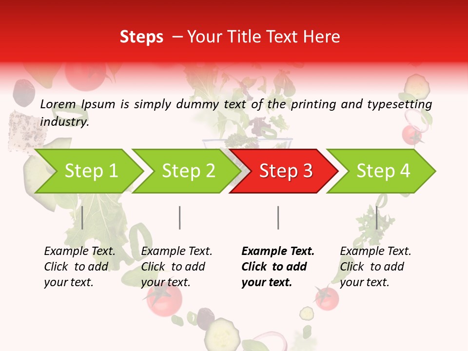 A Picture Of A Salad In A Bowl On A White Background PowerPoint Template