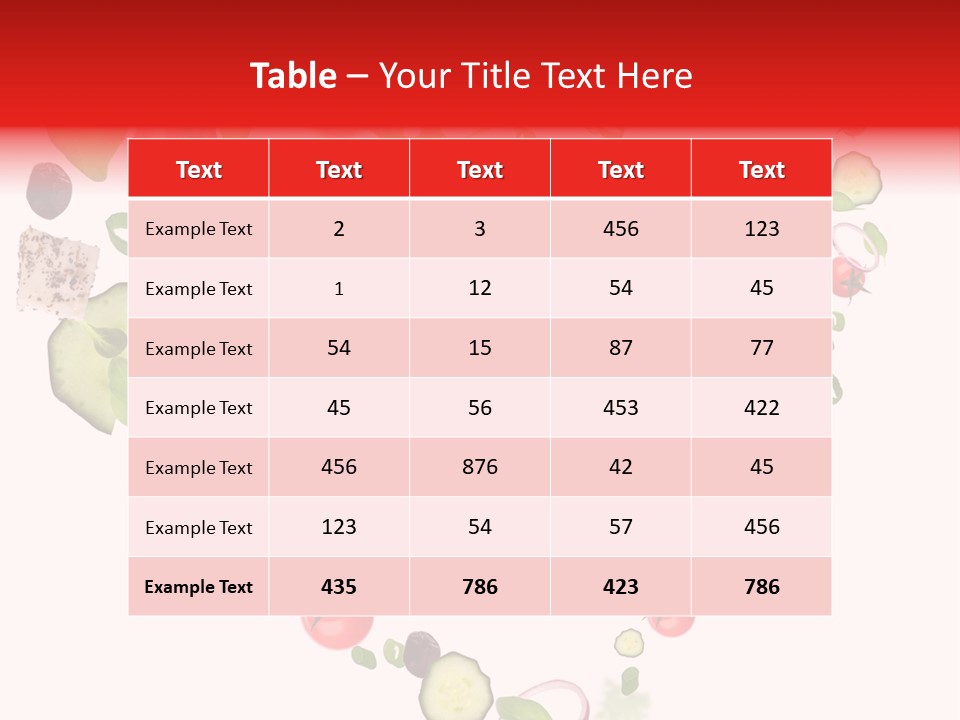 A Picture Of A Salad In A Bowl On A White Background PowerPoint Template