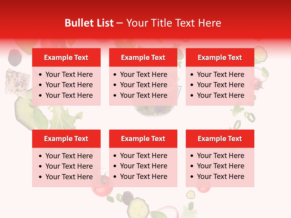 A Picture Of A Salad In A Bowl On A White Background PowerPoint Template