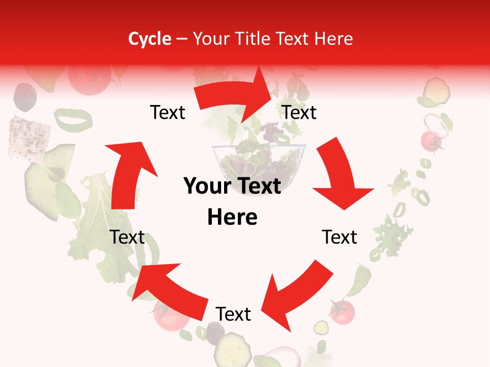 A Picture Of A Salad In A Bowl On A White Background PowerPoint Template