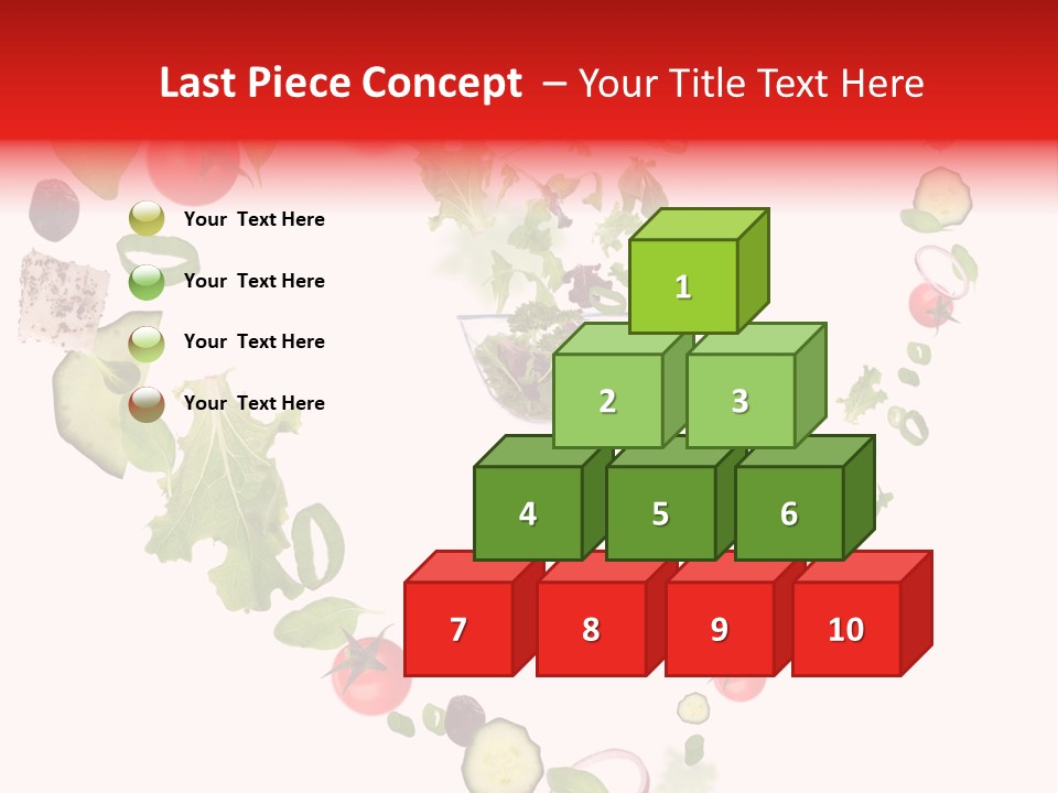 A Picture Of A Salad In A Bowl On A White Background PowerPoint Template