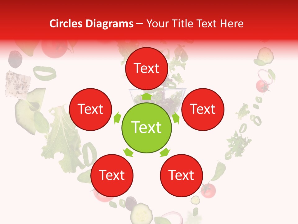 A Picture Of A Salad In A Bowl On A White Background PowerPoint Template