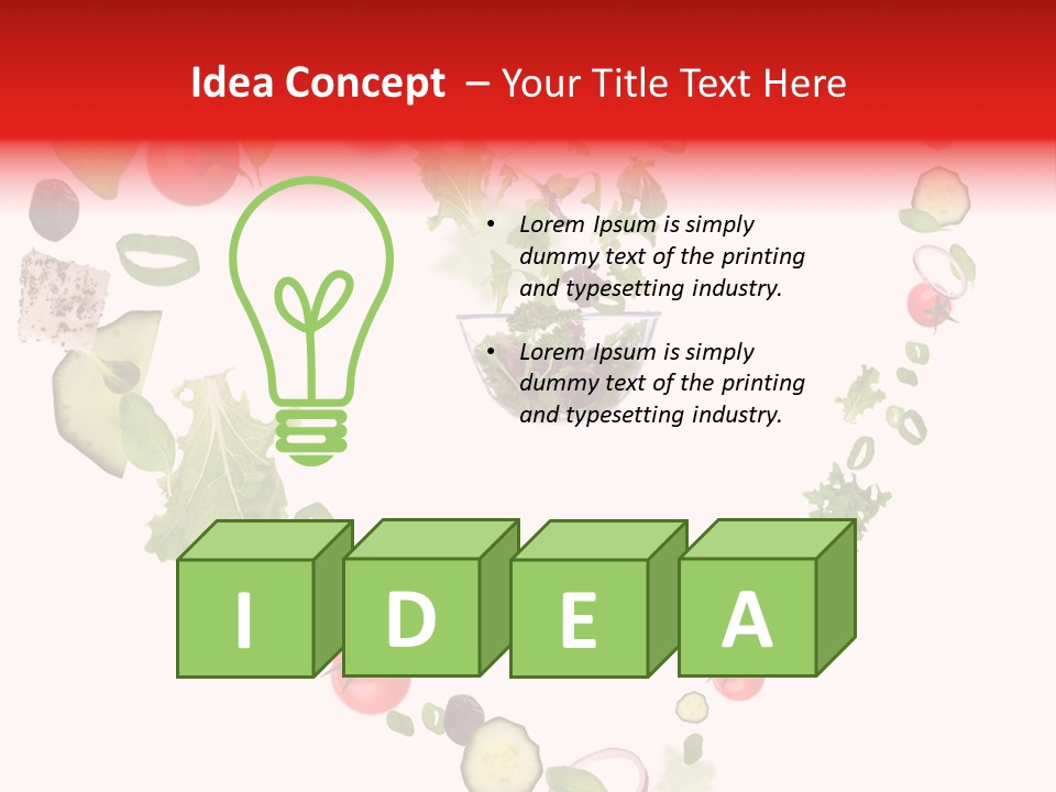 A Picture Of A Salad In A Bowl On A White Background PowerPoint Template