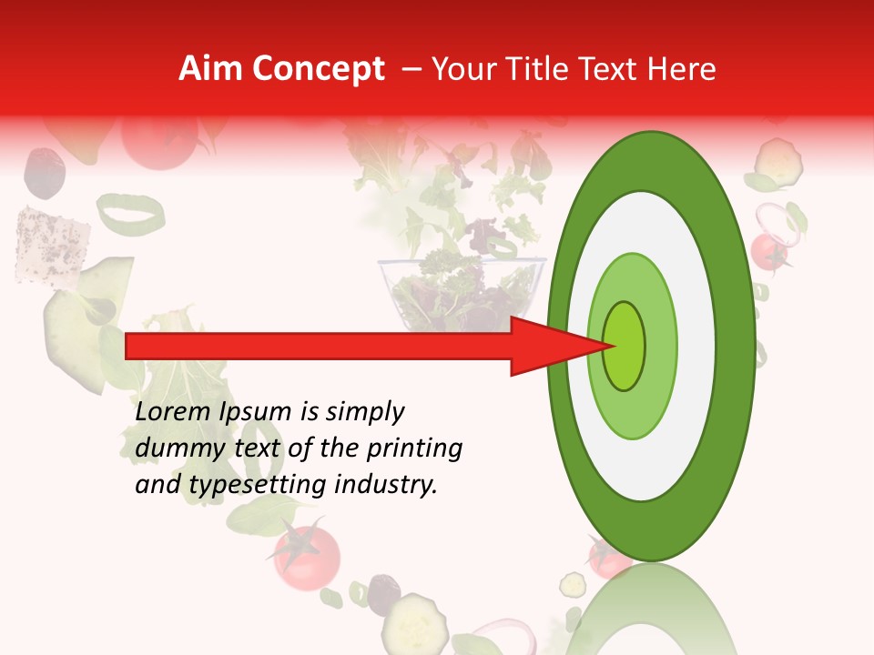 A Picture Of A Salad In A Bowl On A White Background PowerPoint Template