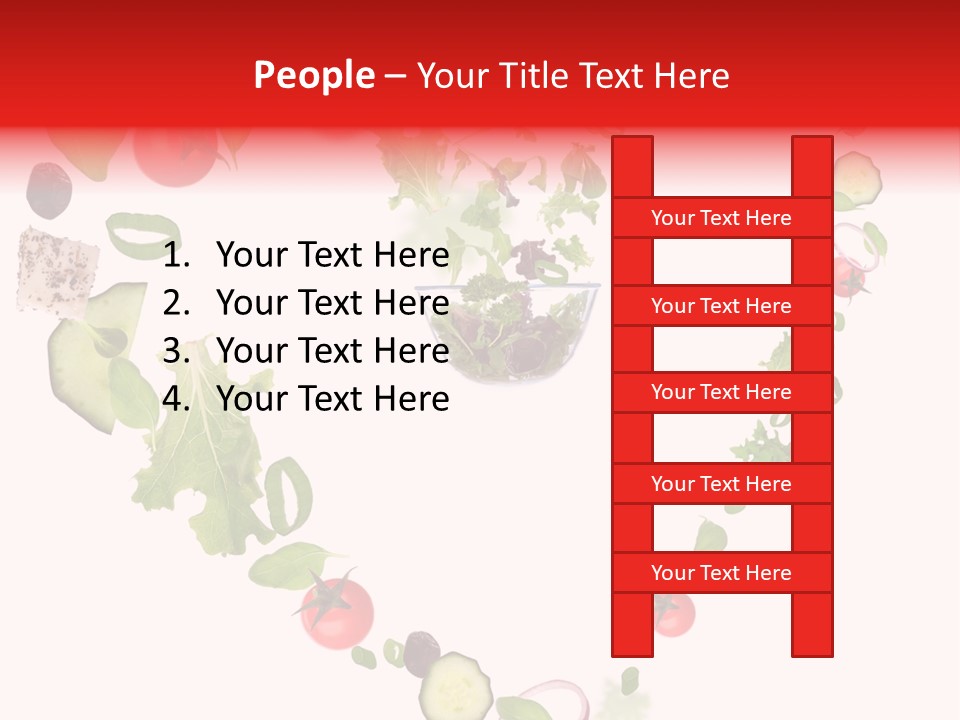 A Picture Of A Salad In A Bowl On A White Background PowerPoint Template