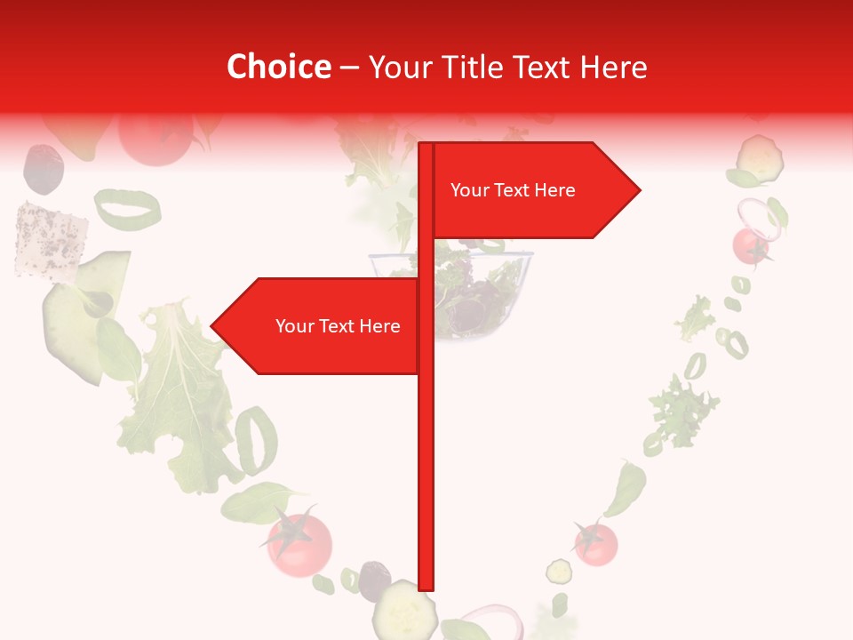 A Picture Of A Salad In A Bowl On A White Background PowerPoint Template