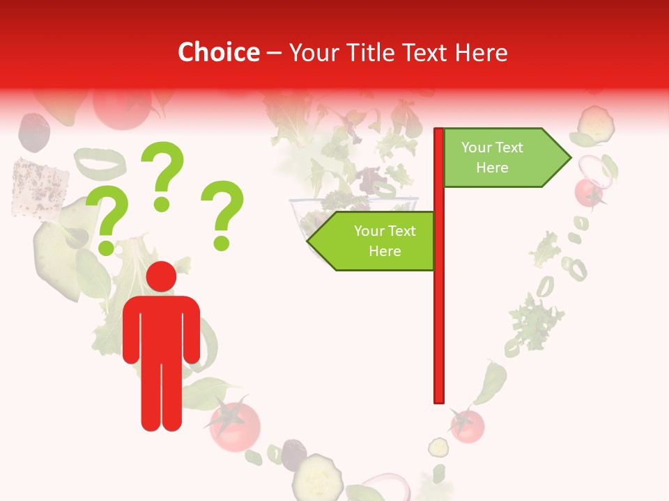 A Picture Of A Salad In A Bowl On A White Background PowerPoint Template