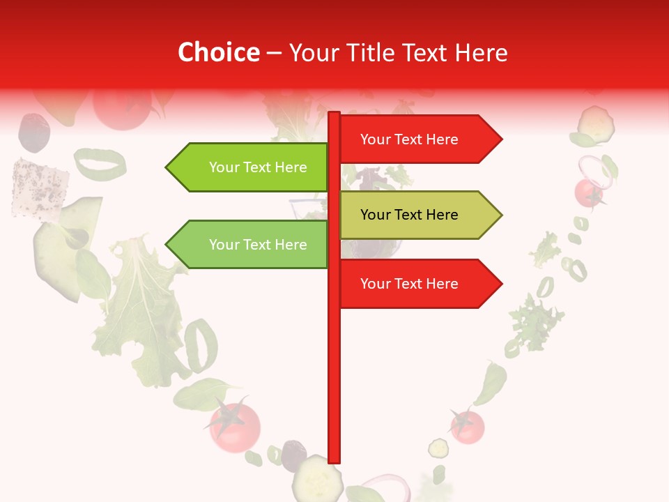 A Picture Of A Salad In A Bowl On A White Background PowerPoint Template