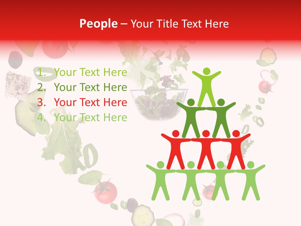 A Picture Of A Salad In A Bowl On A White Background PowerPoint Template