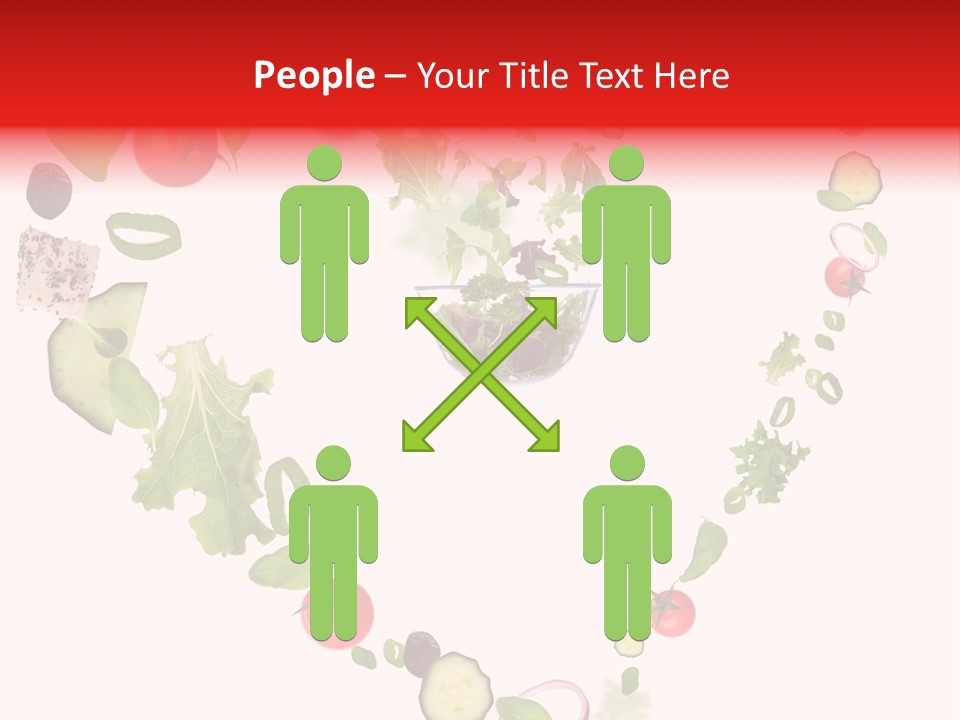 A Picture Of A Salad In A Bowl On A White Background PowerPoint Template